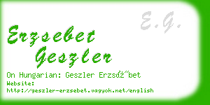 erzsebet geszler business card